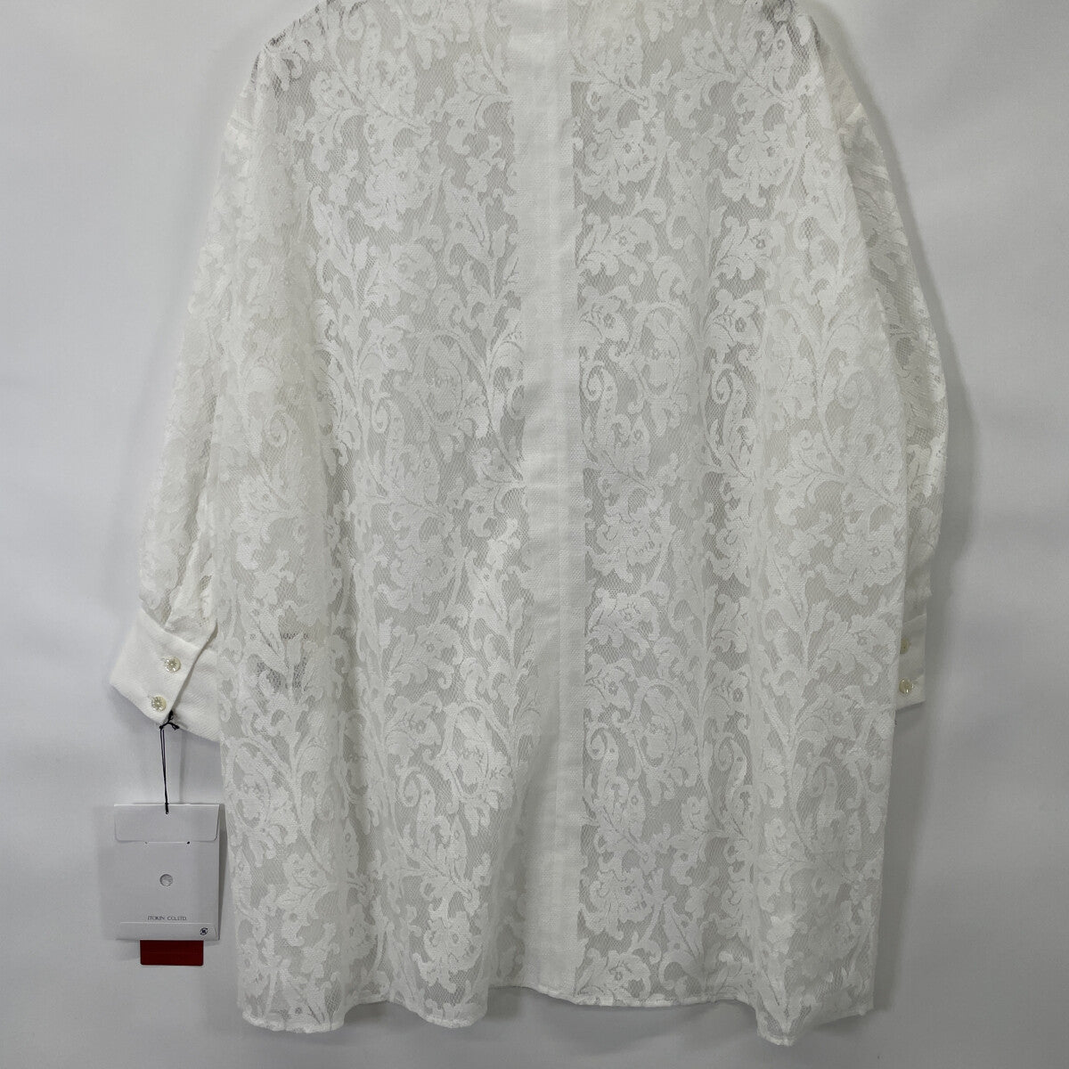 CHRISTIAN AUJARD クリスチャンオジャール ﾎﾜｲﾄ ﾚｰｼｰｵﾊﾟｰﾙ 比翼ﾌﾞﾗｳｽ トップス 13