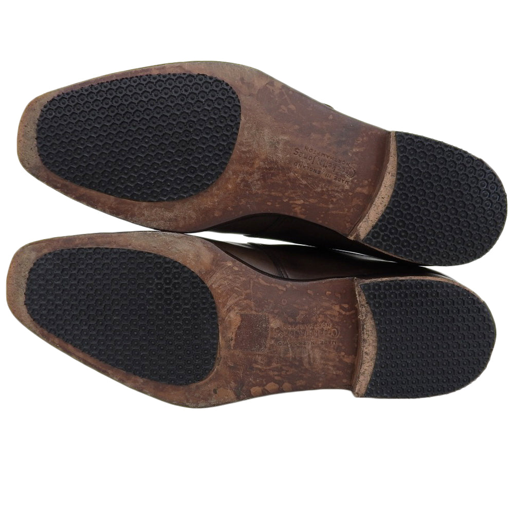 Crockett&Jones クロケット＆ジョーンズ 美品 9472 SAVILE シングル モンクストラップ シューズ メンズ ブラウン 6 1/2 シューズ 6.5