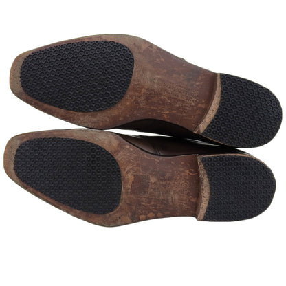 Crockett&Jones クロケット＆ジョーンズ 美品 9472 SAVILE シングル モンクストラップ シューズ メンズ ブラウン 6 1/2 シューズ 6.5