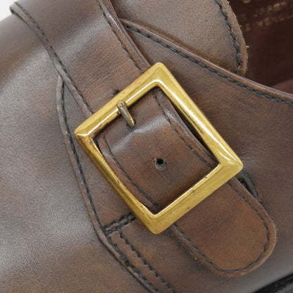 Crockett&Jones クロケット＆ジョーンズ 美品 9472 SAVILE シングル モンクストラップ シューズ メンズ ブラウン 6 1/2 シューズ 6.5