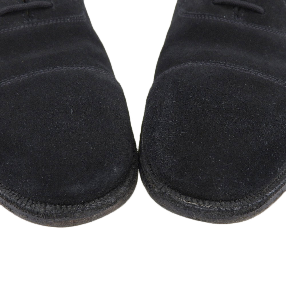 Crockett&Jones クロケット＆ジョーンズ CONNAUGHT ストレートチップ スエード シューズ メンズ ブラック 7E 7742 シューズ 7E