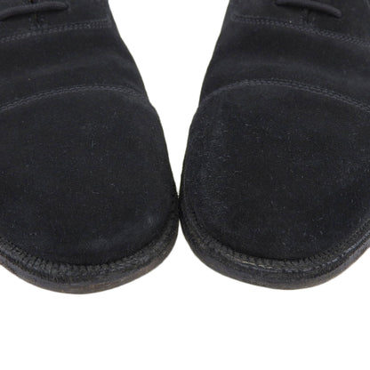 Crockett&Jones クロケット＆ジョーンズ CONNAUGHT ストレートチップ スエード シューズ メンズ ブラック 7E 7742 シューズ 7E