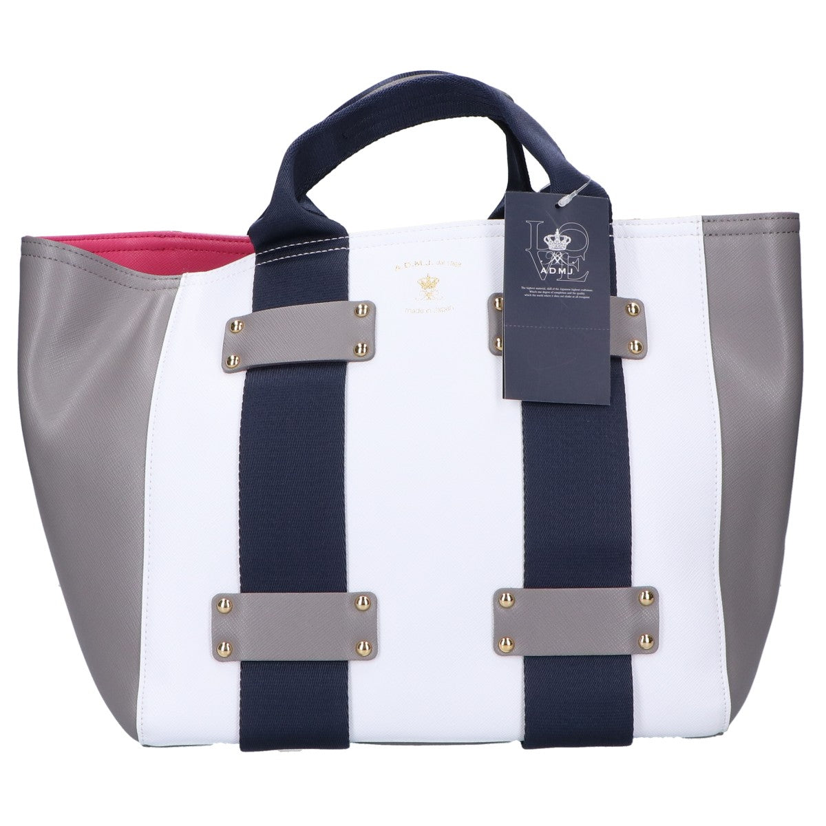 A.D.M.J. Accessoires De Mademoiselle ADMJ 【新品同様】17SA01010 CARRERA SOFT DAILY TOTE BAG キオリーノテクノロジー社ダノビオ 牛革 トートバッグ