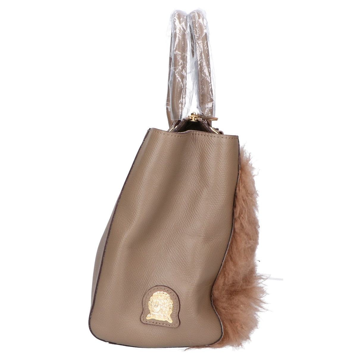 A.D.M.J. Accessoires De Mademoiselle ADMJ 【新品同様】14WS01030 カシミヤ/牛革 トートバッグ