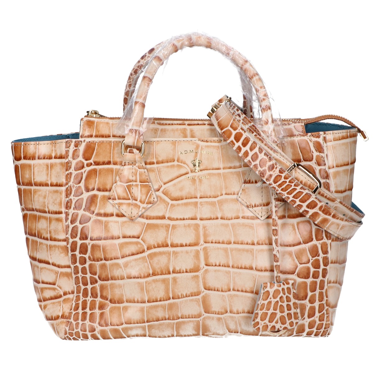 A.D.M.J. Accessoires De Mademoiselle ADMJ 【新品未使用】15AWS01007SC クロコ型押しカーフ 2WAY トートバッグ