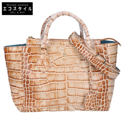 A.D.M.J. Accessoires De Mademoiselle ADMJ 【新品未使用】15AWS01007SC クロコ型押しカーフ 2WAY トートバッグ