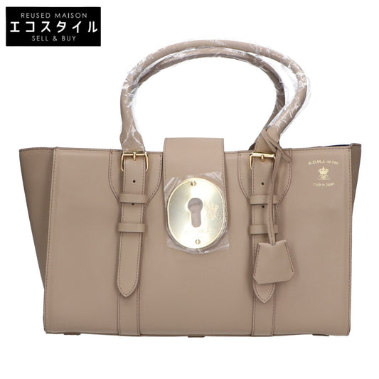 A.D.M.J. Accessoires De Mademoiselle ADMJ 【新品同様】キーホールモチーフ レザー トートバッグ