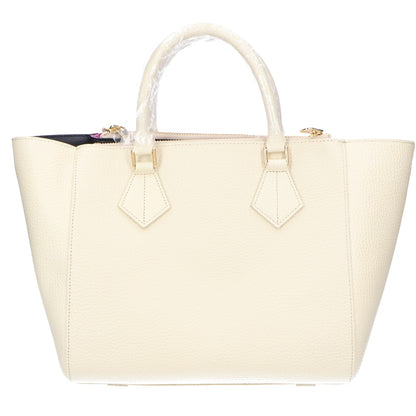 A.D.M.J. Accessoires De Mademoiselle ADMJ 【新品未使用】ACS01057 牛革 スワロフスキークリスタル付 Wジップ トートバッグ