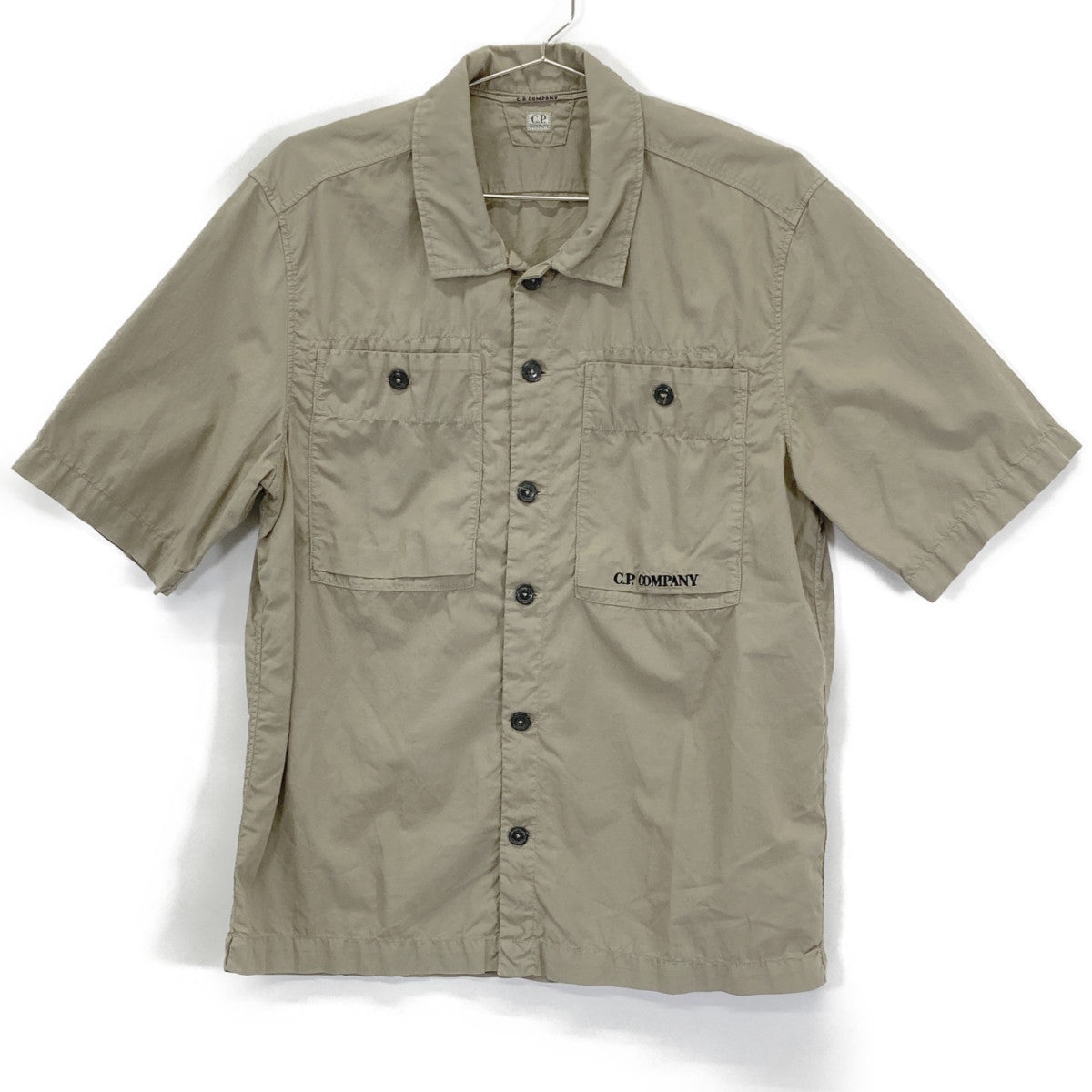 C.P.COMPANY シーピーカンパニー 12CMSH284A ﾍﾞｰｼﾞｭ ﾘｯﾌﾟｽﾄｯﾌﾟ S/Sｼｬﾂ トップス S