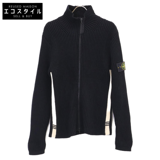 STONE ISLAND ストーンアイランド 【国内正規】00's 41155990 ウール ジップアップ リブニット ジャケット M