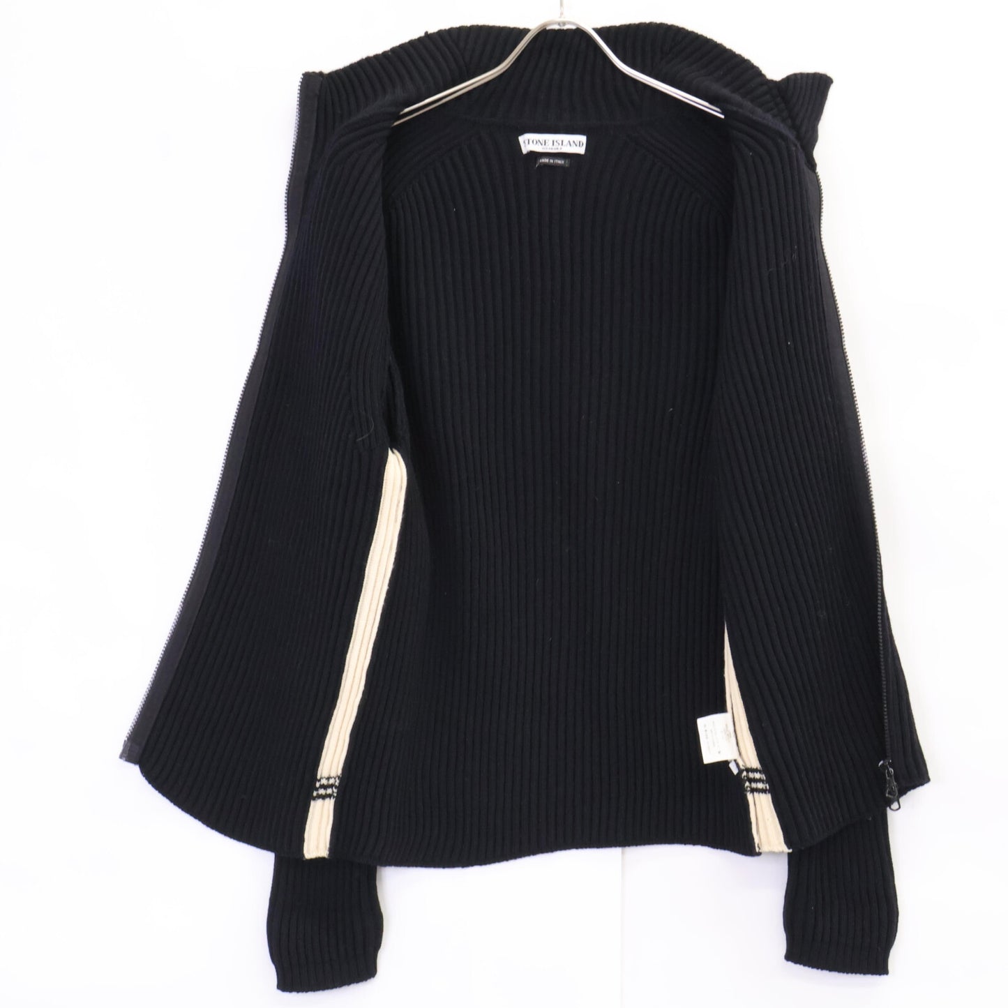 STONE ISLAND ストーンアイランド 【国内正規】00's 41155990 ウール ジップアップ リブニット ジャケット M