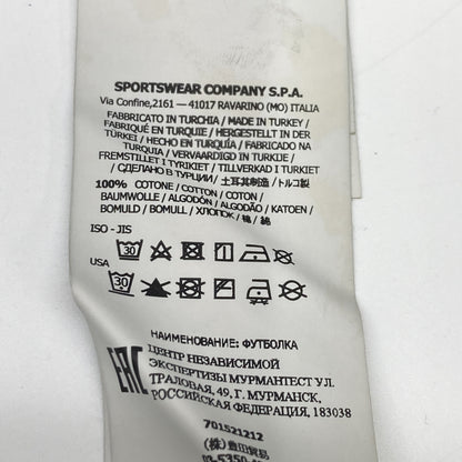 STONE ISLAND ストーンアイランド 701521212 ﾌﾞﾗｯｸ ﾛｺﾞﾊﾟｯﾁ ｸﾙｰﾈｯｸ L/Sｶｯﾄｿｰ トップス S