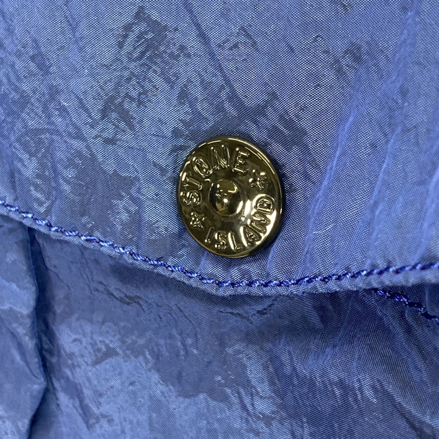 STONE ISLAND ストーンアイランド 15SS 62151F244 ﾌﾞﾙｰ ｶﾞｰﾒﾝﾄﾀﾞｲ ﾅｲﾛﾝﾒﾀﾙ 長袖ｼｬﾂｼﾞｬｹｯﾄ ジャケット Ｓ