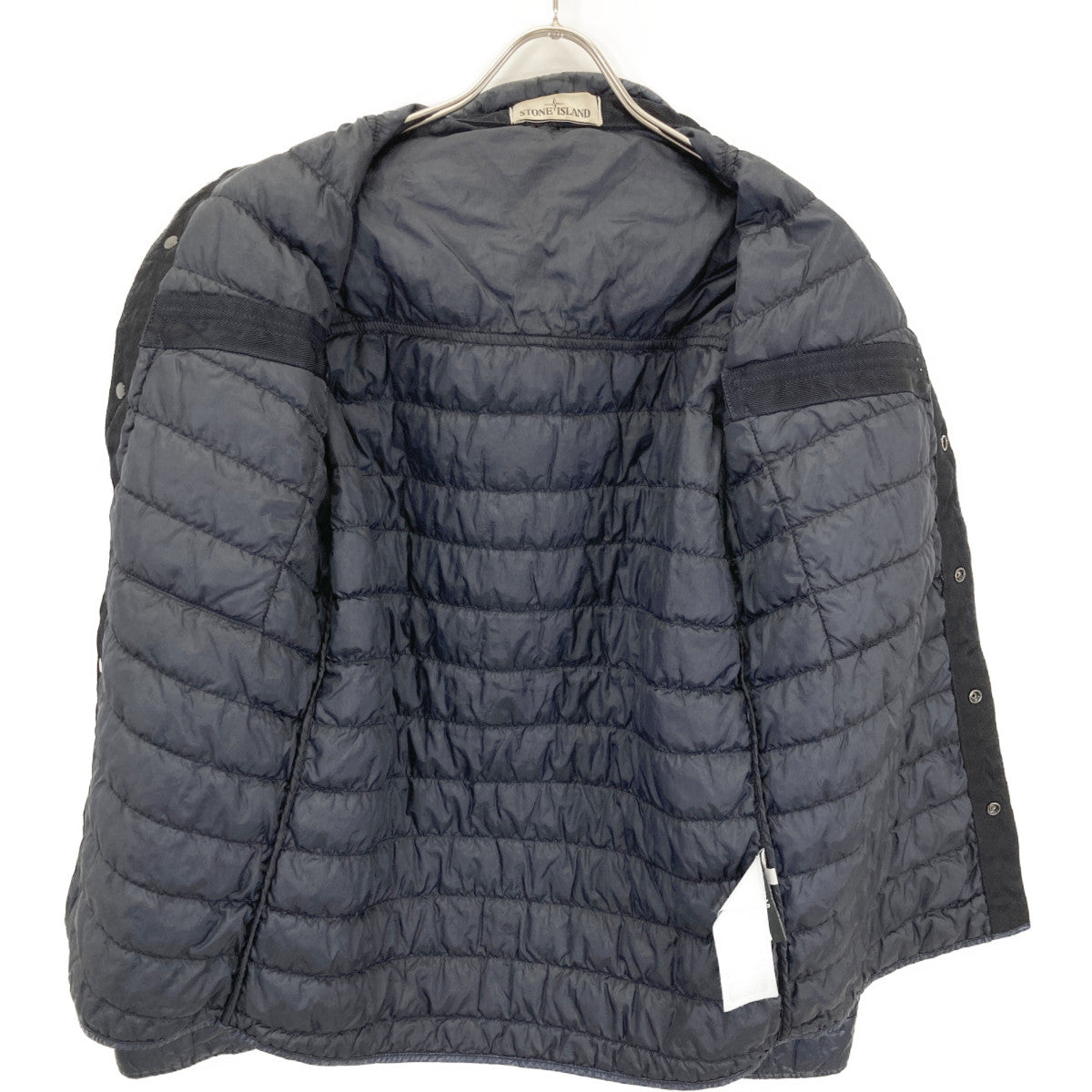 STONE ISLAND ストーンアイランド 631510424 ﾈｲﾋﾞｰ ｶﾞｰﾒﾝﾄﾀﾞｲ 長袖ﾀﾞｳﾝ ｼｬﾂ ｼﾞｬｹｯﾄ ジャケット S