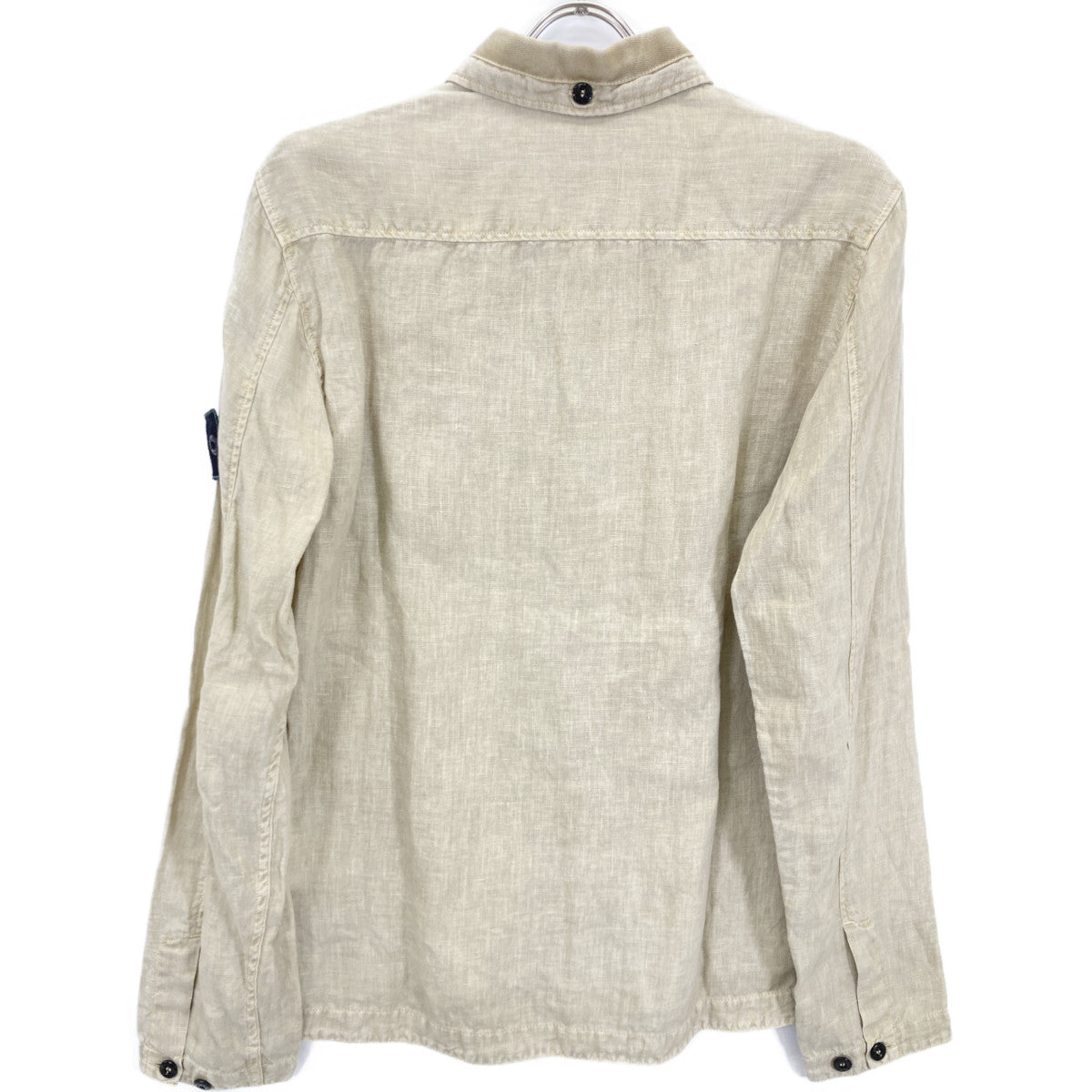 STONE ISLAND ストーンアイランド 561510501 ﾍﾞｰｼﾞｭ ﾘﾈﾝ ﾛﾝｸﾞｽﾘｰﾌﾞｼｬﾂ トップス S