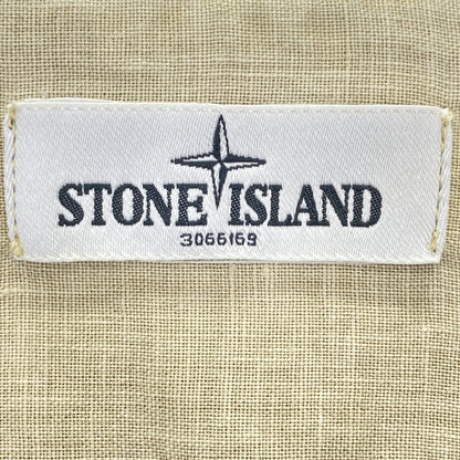 STONE ISLAND ストーンアイランド 561510501 ﾍﾞｰｼﾞｭ ﾘﾈﾝ ﾛﾝｸﾞｽﾘｰﾌﾞｼｬﾂ トップス S