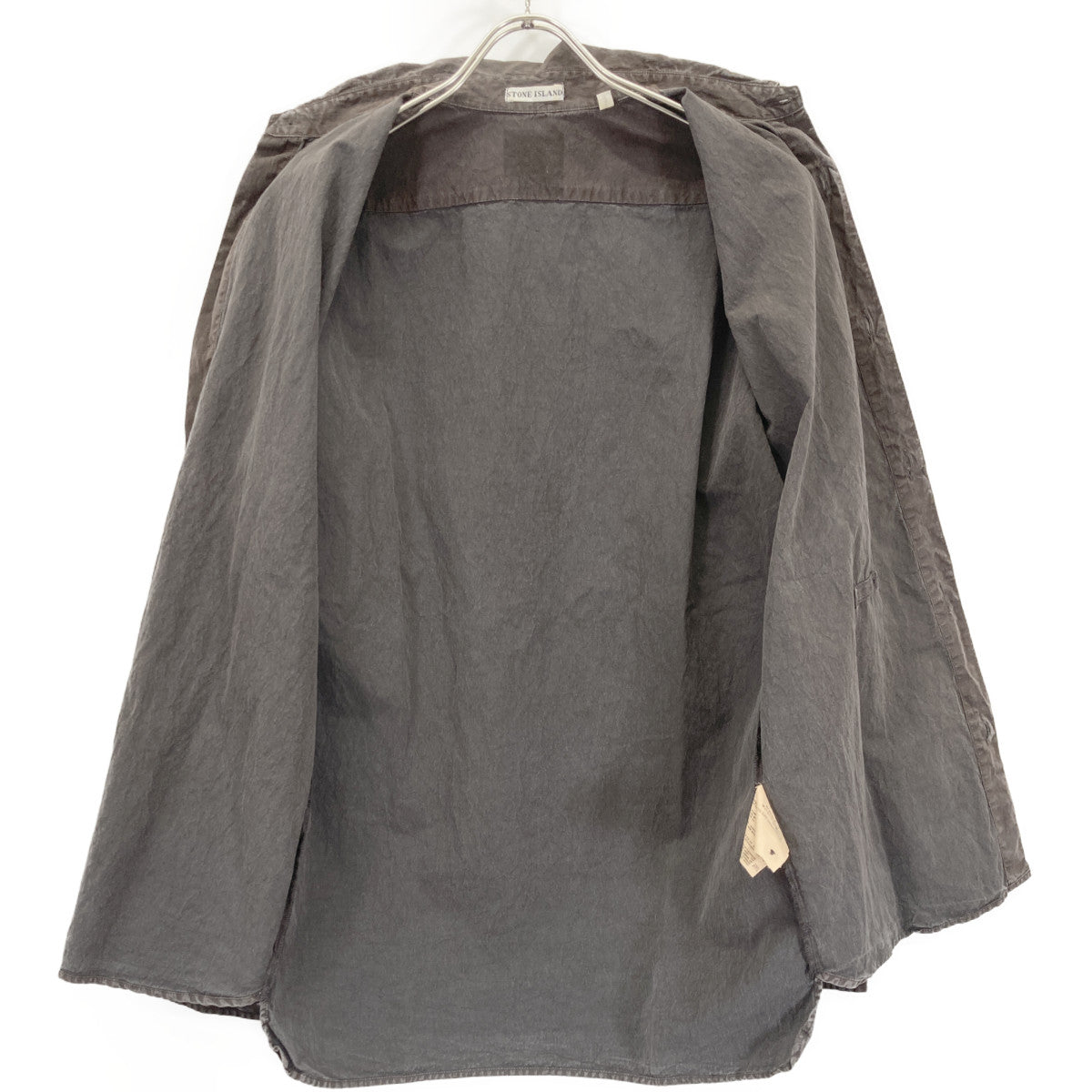 STONE ISLAND ストーンアイランド 31151514 ﾌﾞﾗｳﾝ ｵｰﾊﾞｰﾀﾞｲ ﾀｲﾌﾟﾗｲﾀｰｺｯﾄﾝｼｬﾂ トップス S