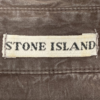 STONE ISLAND ストーンアイランド 31151514 ﾌﾞﾗｳﾝ ｵｰﾊﾞｰﾀﾞｲ ﾀｲﾌﾟﾗｲﾀｰｺｯﾄﾝｼｬﾂ トップス S