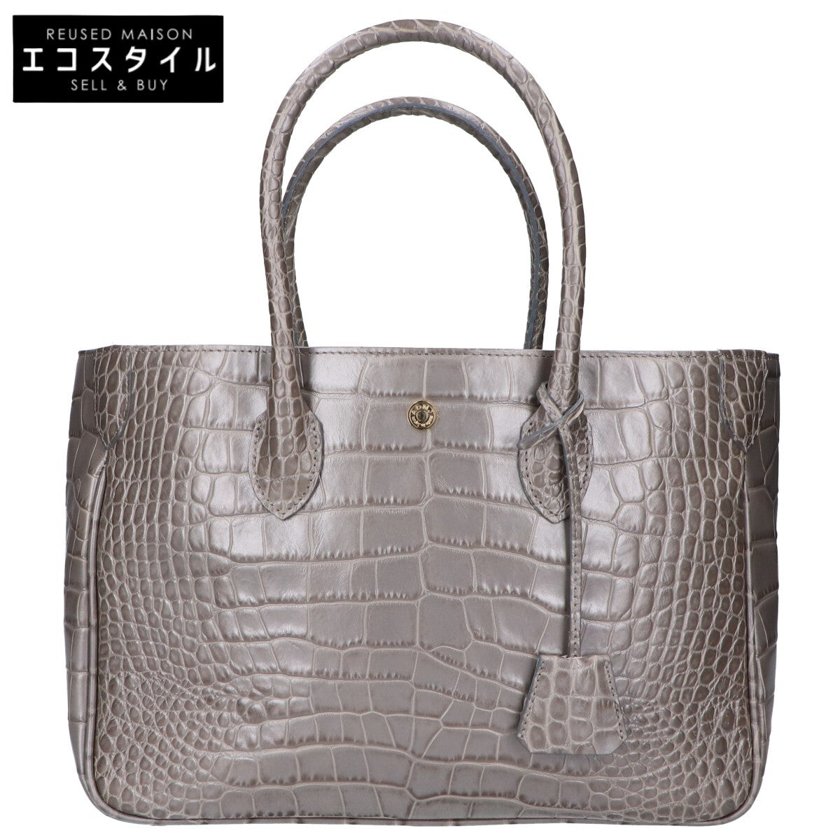 A.D.M.J. Accessoires De Mademoiselle ADMJ 【美品】NEW BASIC TOTE クロコ型押しレザー トートバッグ