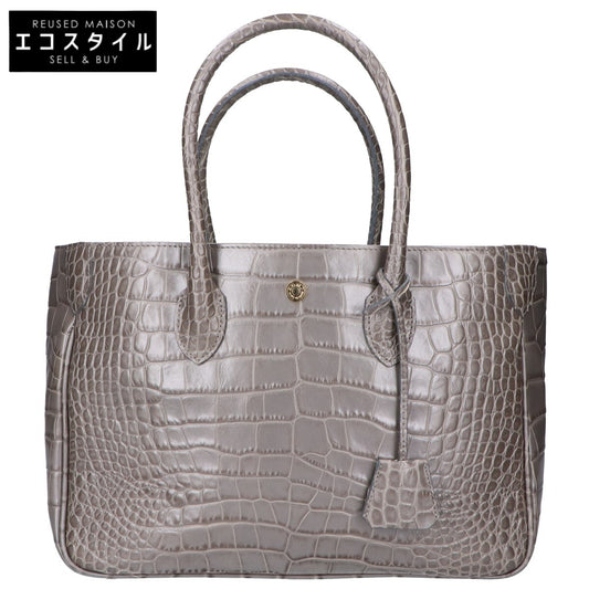 A.D.M.J. Accessoires De Mademoiselle ADMJ 【美品】NEW BASIC TOTE クロコ型押しレザー トートバッグ