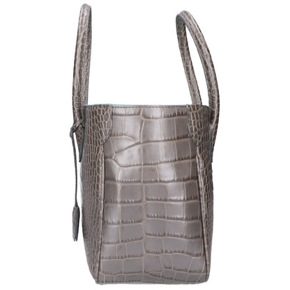 A.D.M.J. Accessoires De Mademoiselle ADMJ 【美品】NEW BASIC TOTE クロコ型押しレザー トートバッグ