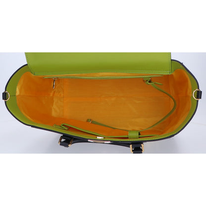 A.D.M.J. Accessoires De Mademoiselle ADMJ 【美品】撥水イタリアンレザー センターリボンモチーフ トートバッグ