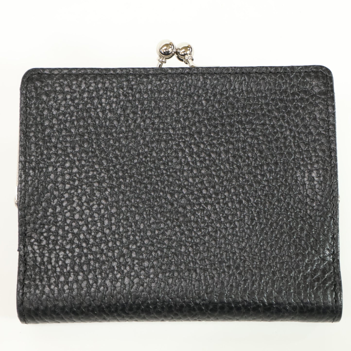 A.D.M.J. Accessoires De Mademoiselle ADMJ 【美品】牛革シュリンク型押し アールデコ がま口 スモールウォレット 二つ折り財布（小銭入れあり）