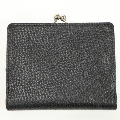 A.D.M.J. Accessoires De Mademoiselle ADMJ 【美品】牛革シュリンク型押し アールデコ がま口 スモールウォレット 二つ折り財布（小銭入れあり）