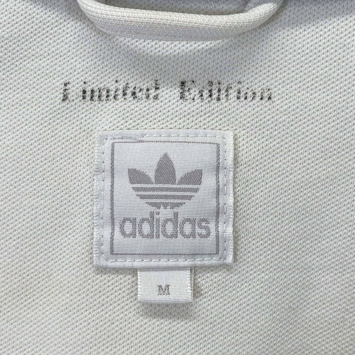 adidas アディダス ﾘﾐﾃｯﾄﾞｴﾃﾞｨｼｮﾝ 00s All Blacks刺繍 ﾍﾞｰｼﾞｭ×ﾌﾞﾗｯｸ ﾄﾚﾌｫｲﾙ ﾄﾗｯｸｼﾞｬｹｯﾄ ジャケット M