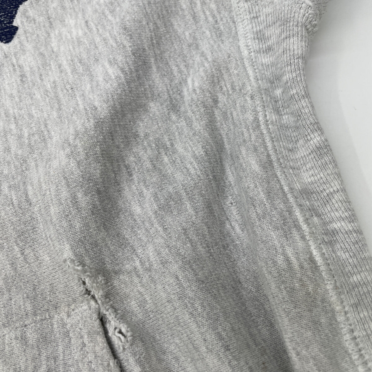 Champion チャンピオン 90's 刺繍ﾀｸﾞ ｸﾞﾚｰ U.S.NAVY ﾘﾊﾞｰｽｳｨｰﾌﾞﾊﾟｰｶｰ トップス XL