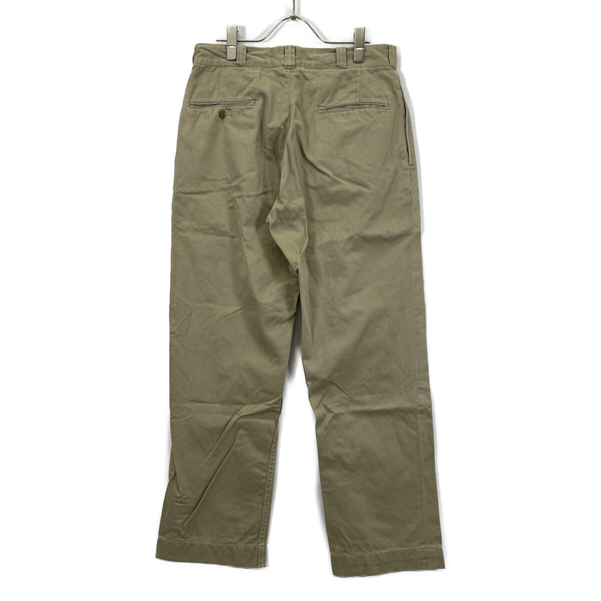 U.S.ARMY ユーエスアーミー 60's ﾍﾞｰｼﾞｭ M-45ﾁﾉﾊﾟﾝ RAPID両爪ｼﾞｯﾌﾟ 4ﾎﾟｹｯﾄ ボトムス 表記無し