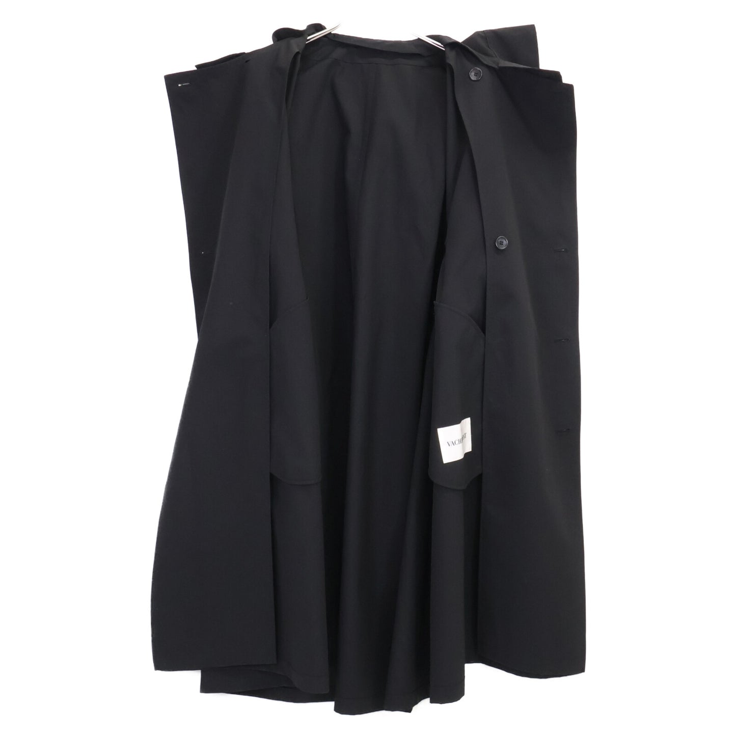 VACHEMENT ヴァシュモン VJ04001 ﾌﾞﾗｯｸ ﾘｻｲｸﾙｼｪﾙﾀﾌﾀﾄﾚﾝﾁｺｰﾄ コート O