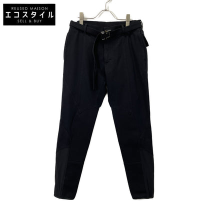 1017 ALYX 9SM アリクス ﾌﾞﾗｯｸ 切り返し ｺｰｽﾀｰﾊﾞｯｸﾙﾍﾞﾙﾄ ｽﾄﾚｰﾄﾊﾟﾝﾂ ボトムス 44