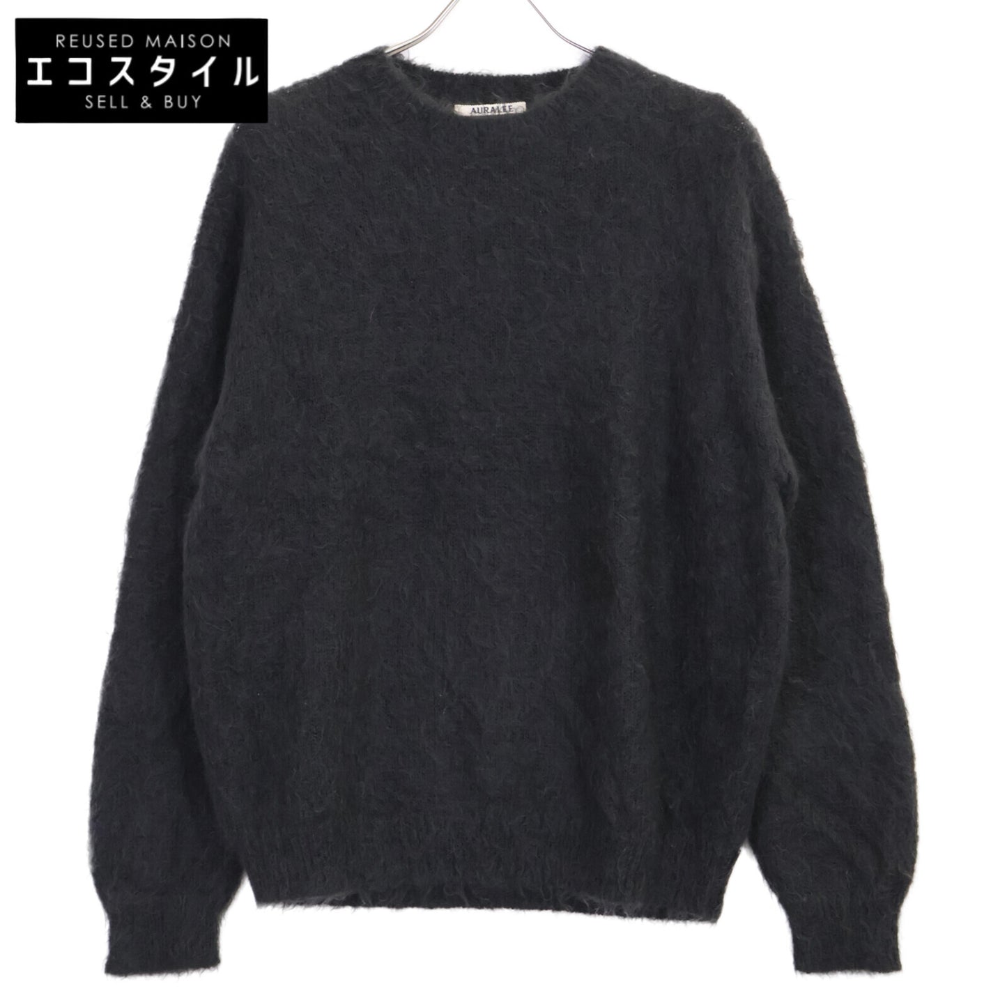 AURALEE オーラリー 23年製 ﾁｬｺｰﾙ BRUSHED SUPER KID MOHAIR KNIT トップス 1