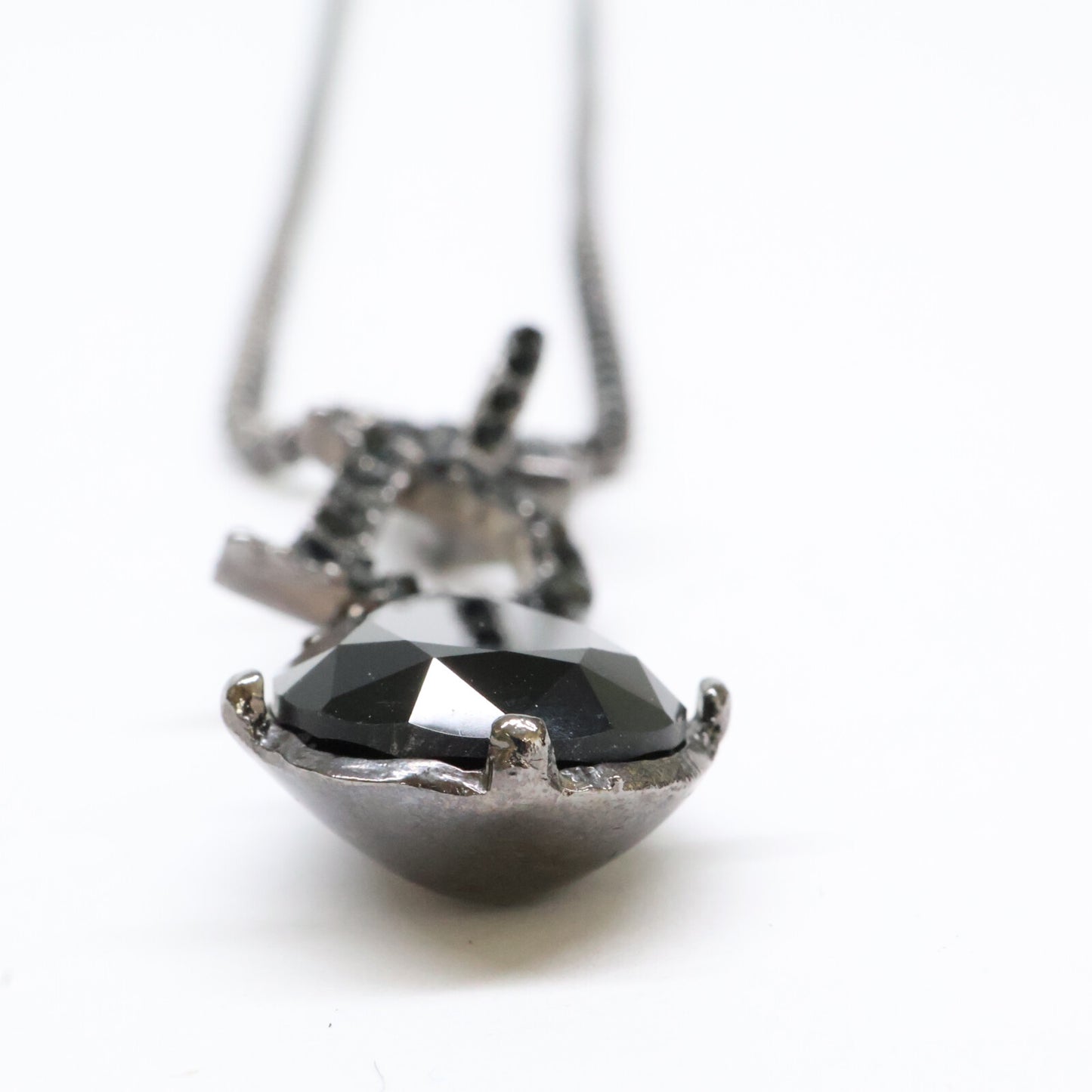 Christian Dior クリスチャンディオール Dモチーフ ティアドロップトップ ラインストーン チェーン ネックレス