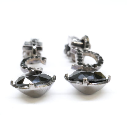 Christian Dior クリスチャンディオール ラインストーン CDモチーフ ティアドロップ イヤリング