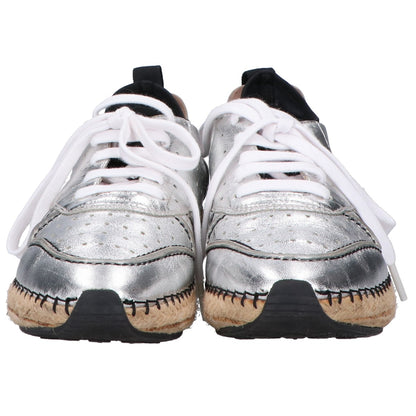 TOD'S トッズ 【新品同様】XXW29A0T690GLH1920 GOMMA RUN レザーｘラフィア エスパドリーユ ローカットスニーカー/ シューズ 37 1/2