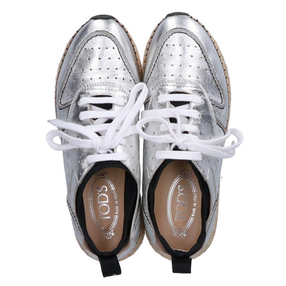 TOD'S トッズ 【新品同様】XXW29A0T690GLH1920 GOMMA RUN レザーｘラフィア エスパドリーユ ローカットスニーカー/ シューズ 37 1/2