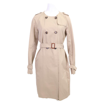 S MaxMara エスマックスマーラ 90210241050 ﾍﾞｰｼﾞｭ ﾉｰｶﾗｰｾﾐﾀﾞﾌﾞﾙﾍﾞﾙﾃｯﾄﾞｺｰﾄ コート 42