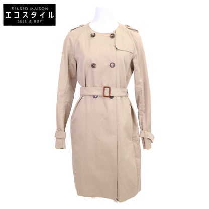 S MaxMara エスマックスマーラ 90210241050 ﾍﾞｰｼﾞｭ ﾉｰｶﾗｰｾﾐﾀﾞﾌﾞﾙﾍﾞﾙﾃｯﾄﾞｺｰﾄ コート 42