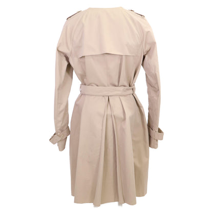 S MaxMara エスマックスマーラ 90210241050 ﾍﾞｰｼﾞｭ ﾉｰｶﾗｰｾﾐﾀﾞﾌﾞﾙﾍﾞﾙﾃｯﾄﾞｺｰﾄ コート 42