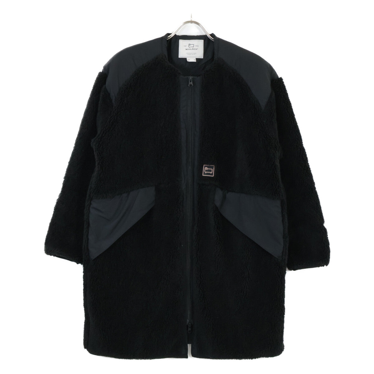 WOOLRICH ウールリッチ WJOU0077BE ﾌﾞﾗｯｸ TERRA PILE FLEECE LONG JACKE ﾃﾗﾊﾟｲﾙﾌﾘｰｽﾛﾝｸﾞｼﾞｬｹｯﾄ コート S