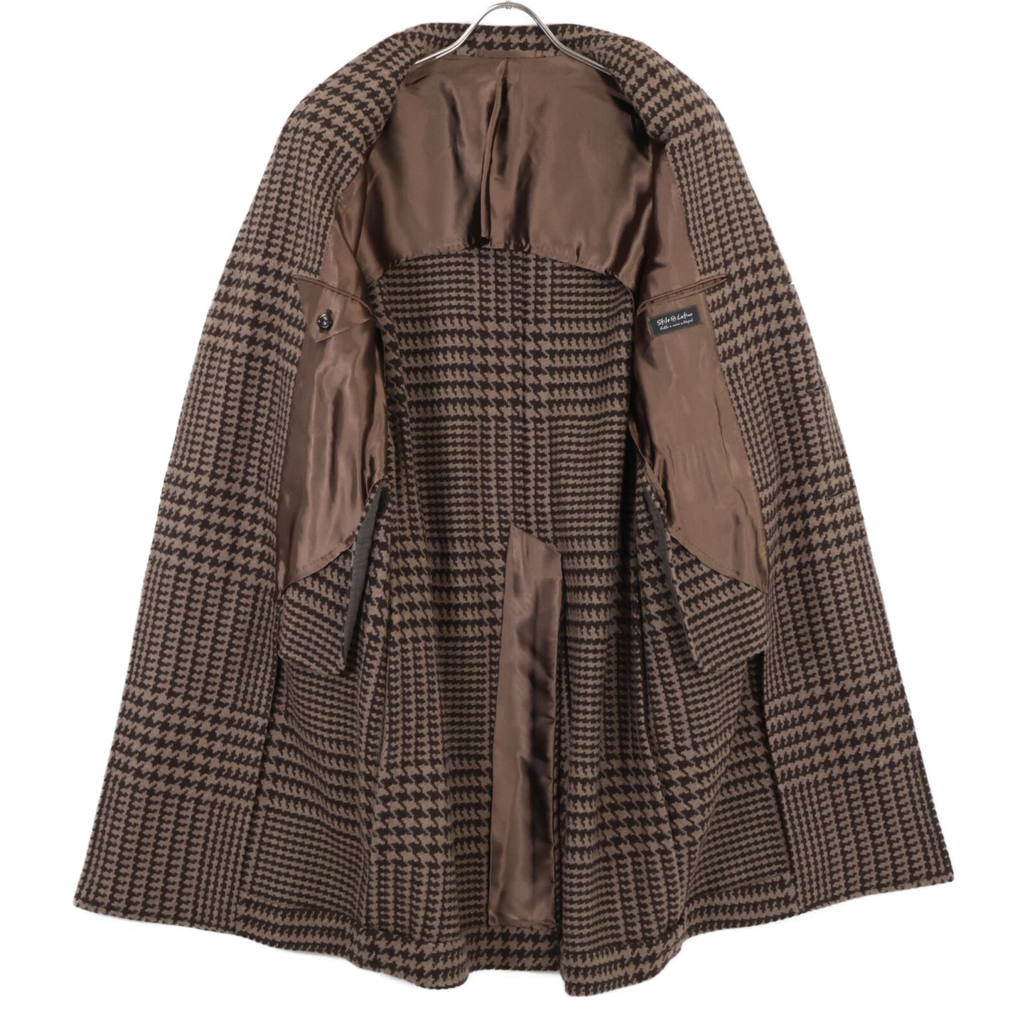 STILE LATINO スティレラティーノ 美品【BEAMS別注】CUEOLO30/CW21973 ウール100 EOLO グレンチェック チェスターコート コート 42