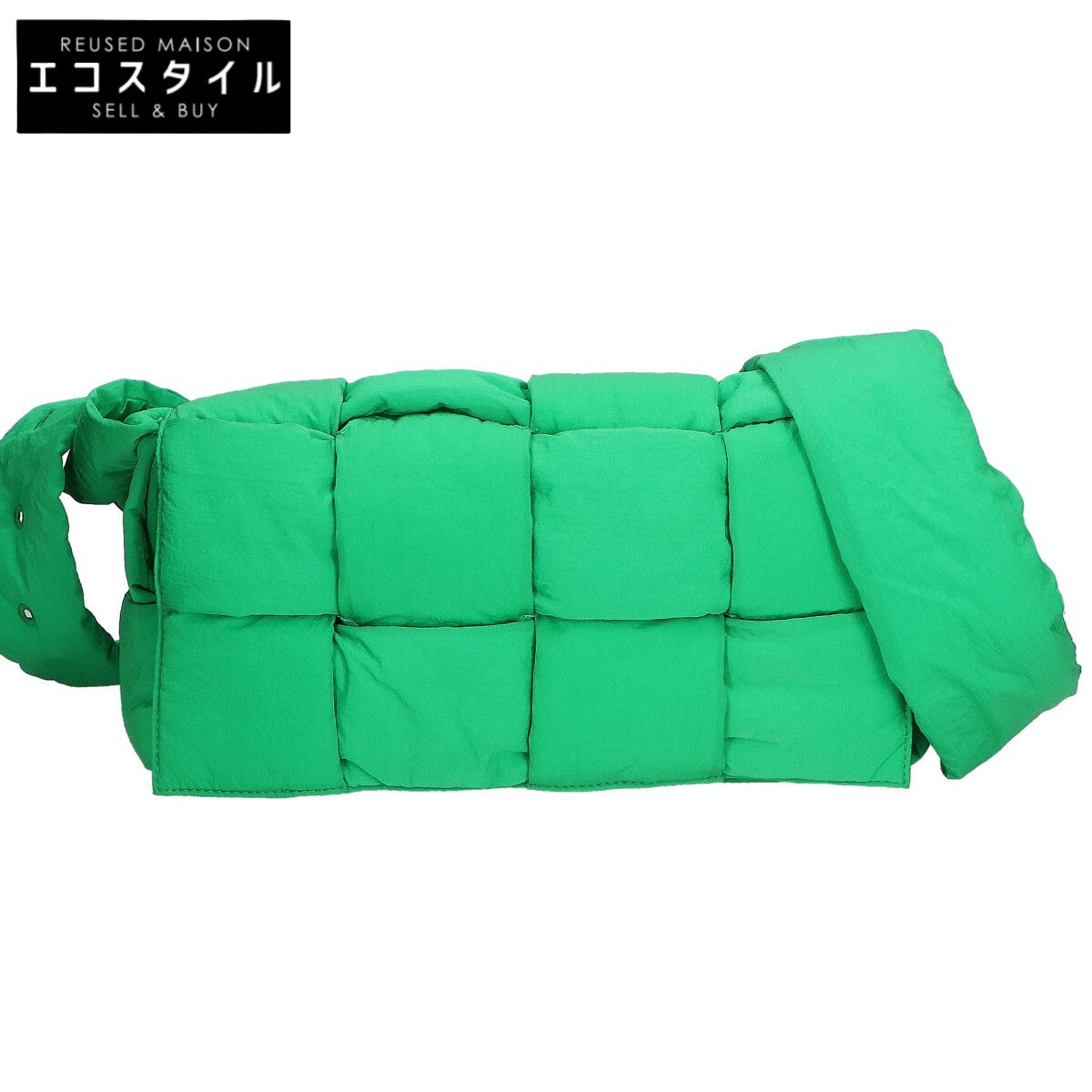 BOTTEGA VENETA ボッテガヴェネタ 628951 マキシイントレチャート ナイロン パテッドテックカセット ミディアム ショルダーバッグ