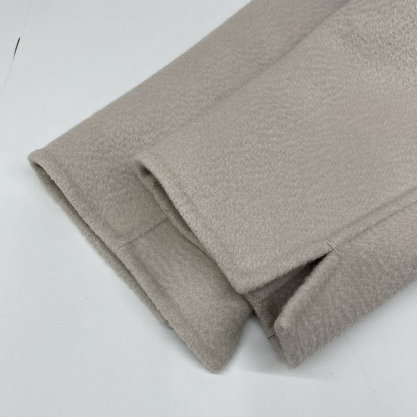 S MaxMara エスマックスマーラ 190160703 ﾗｲﾄﾍﾞｰｼﾞｭ ｳｰﾙｶｼﾐﾔ CUCITO AMANO/ｸﾁｰﾄｱﾏｰﾉ ﾀﾞﾌﾞﾙﾌｪｲｽｺｰﾄ コート 38