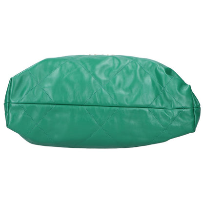 CHANEL シャネル 新品同様 AS3260 メタルプレート シャイニーカーフスキン ゴールド金具 シャネル22 スモール チェーン ショルダーバッグ