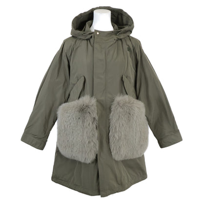 DRAWER ドゥロワー 【美品】6525-299-0784 キルティングライナー付 フォックスファーポケット モッズ コート 38