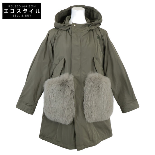 DRAWER ドゥロワー 【美品】6525-299-0784 キルティングライナー付 フォックスファーポケット モッズ コート 38