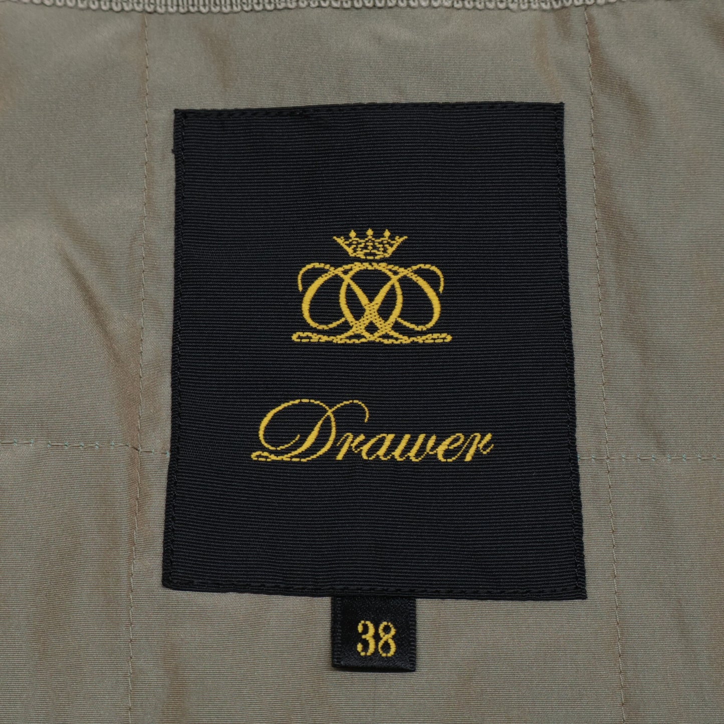 DRAWER ドゥロワー 【美品】6525-299-0784 キルティングライナー付 フォックスファーポケット モッズ コート 38