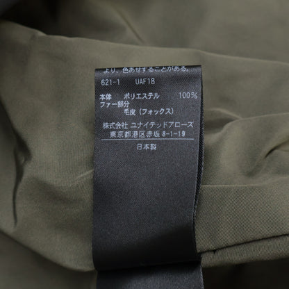 DRAWER ドゥロワー 【美品】6525-299-0784 キルティングライナー付 フォックスファーポケット モッズ コート 38